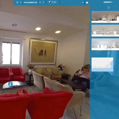 virtual tour hotel alassio in liguria - video 360